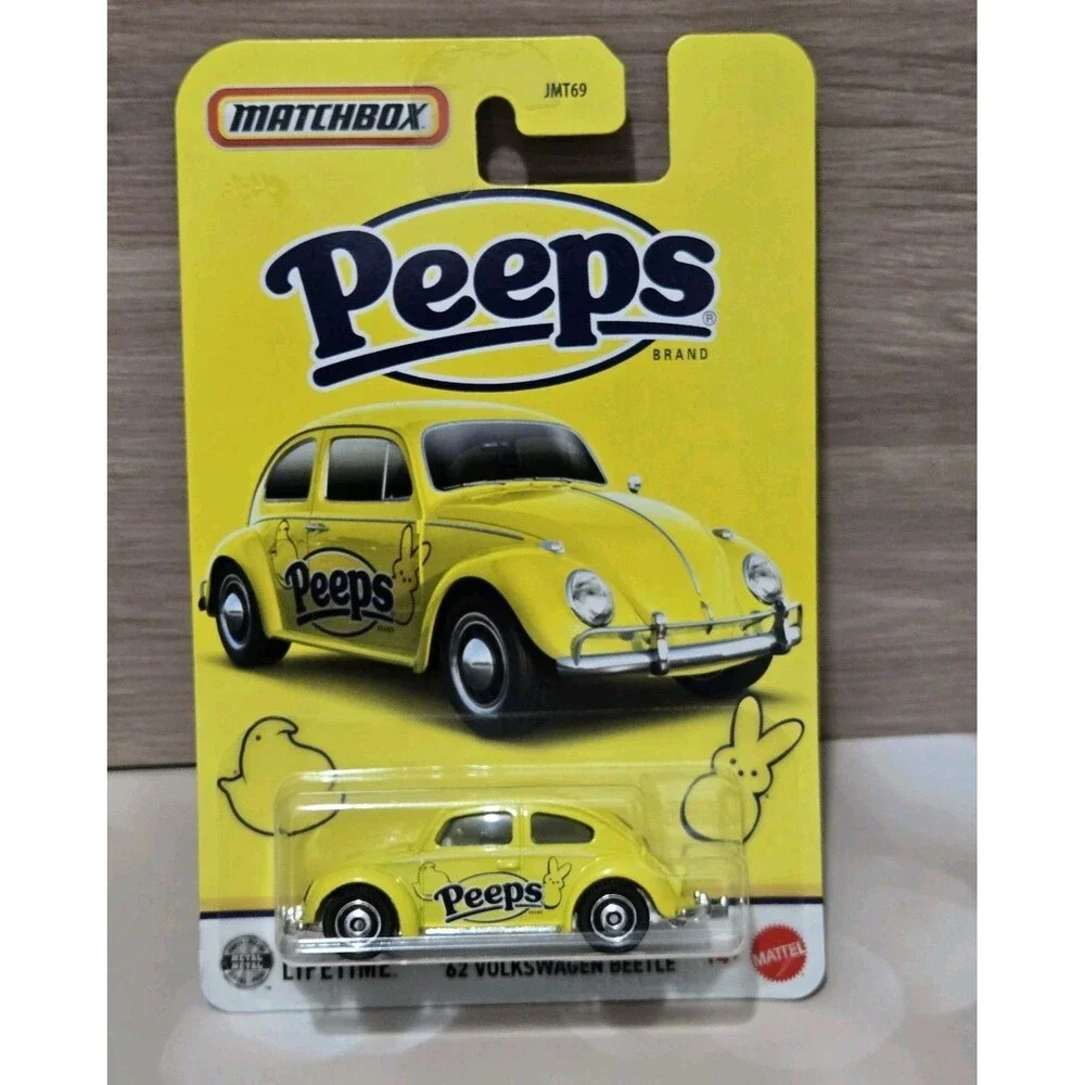 2026 Matchbox Peeps ‘62 Volkswagen Beetle Easter Basket Gift Lot of 3